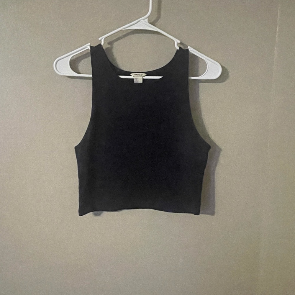 Forever 21 Classic Blue Crop Top